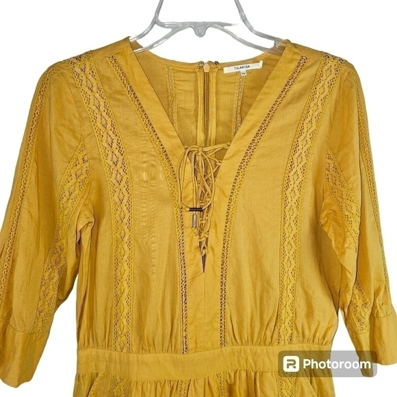 Tularosa Balboa Crochet Yellow Cotton Romper in XS - Picture 5 of 11